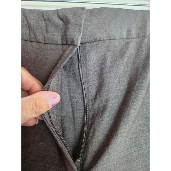 Talbots Women Dark Grey "Heritage" Wool Blend Straight Leg Trouser Pants size18W - Picture 6 of 8